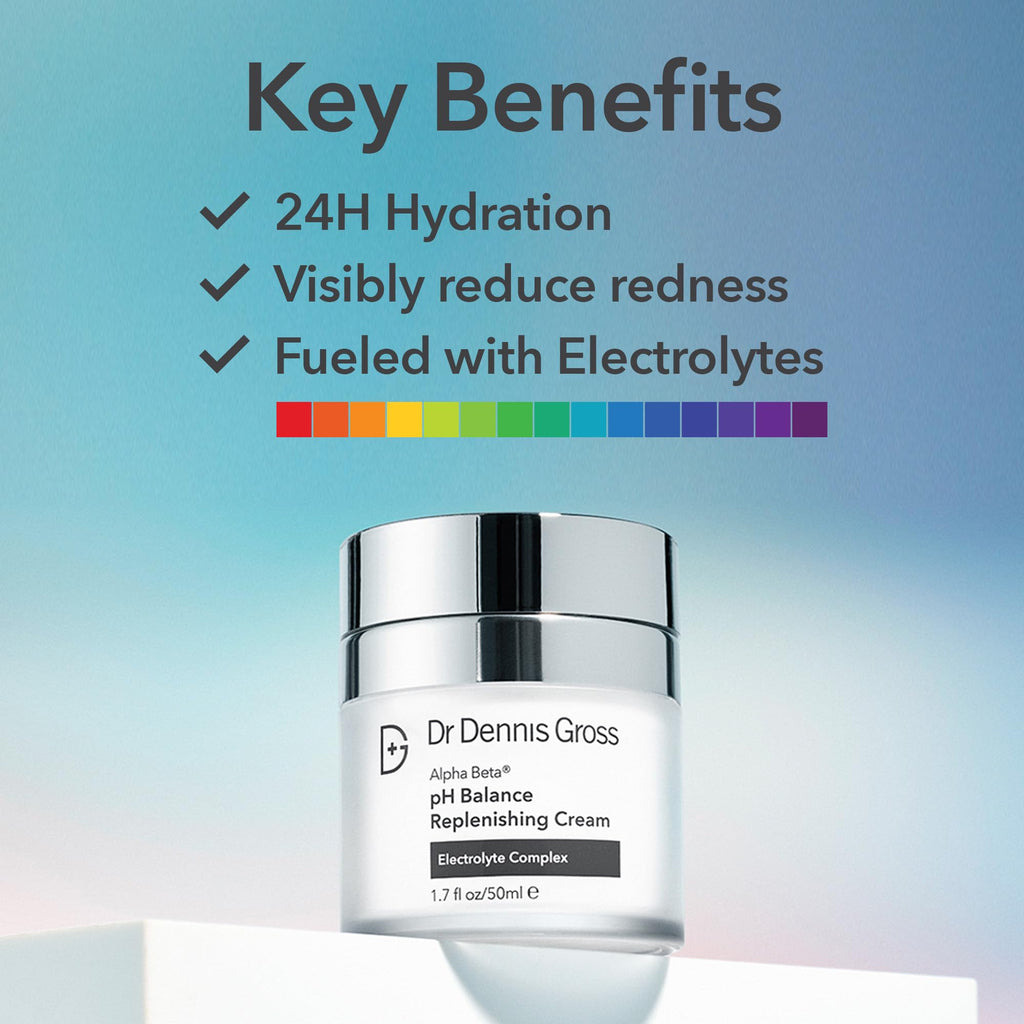Dr Dennis Gross Alpha Beta pH Balance Replenishing Cream — Lightweight Gel-Cream with Electrolytes & AHAs