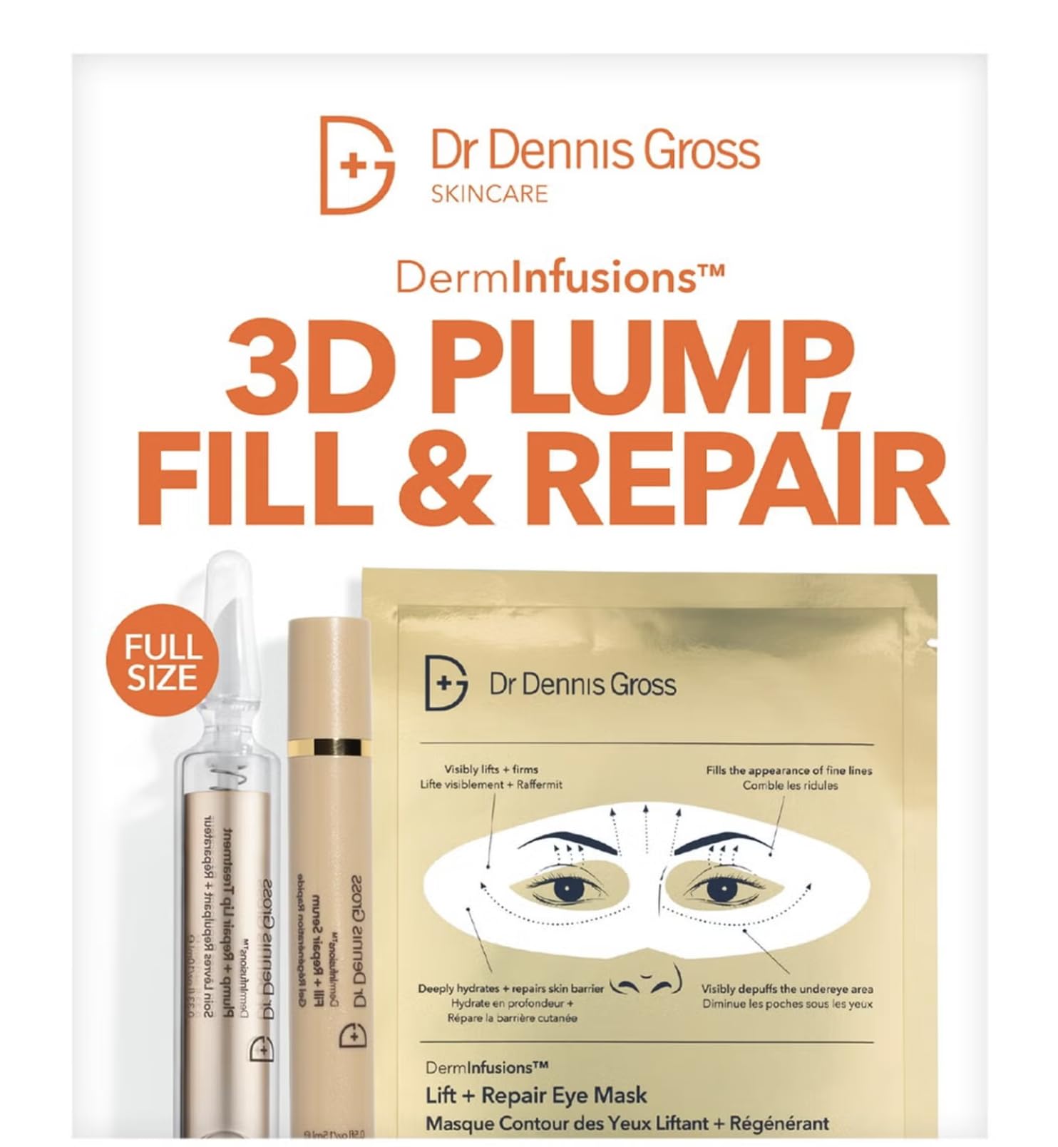 Dr Dennis Gross DermInfusions Discovery Kit — Plump, Fill & Repair Skincare Set