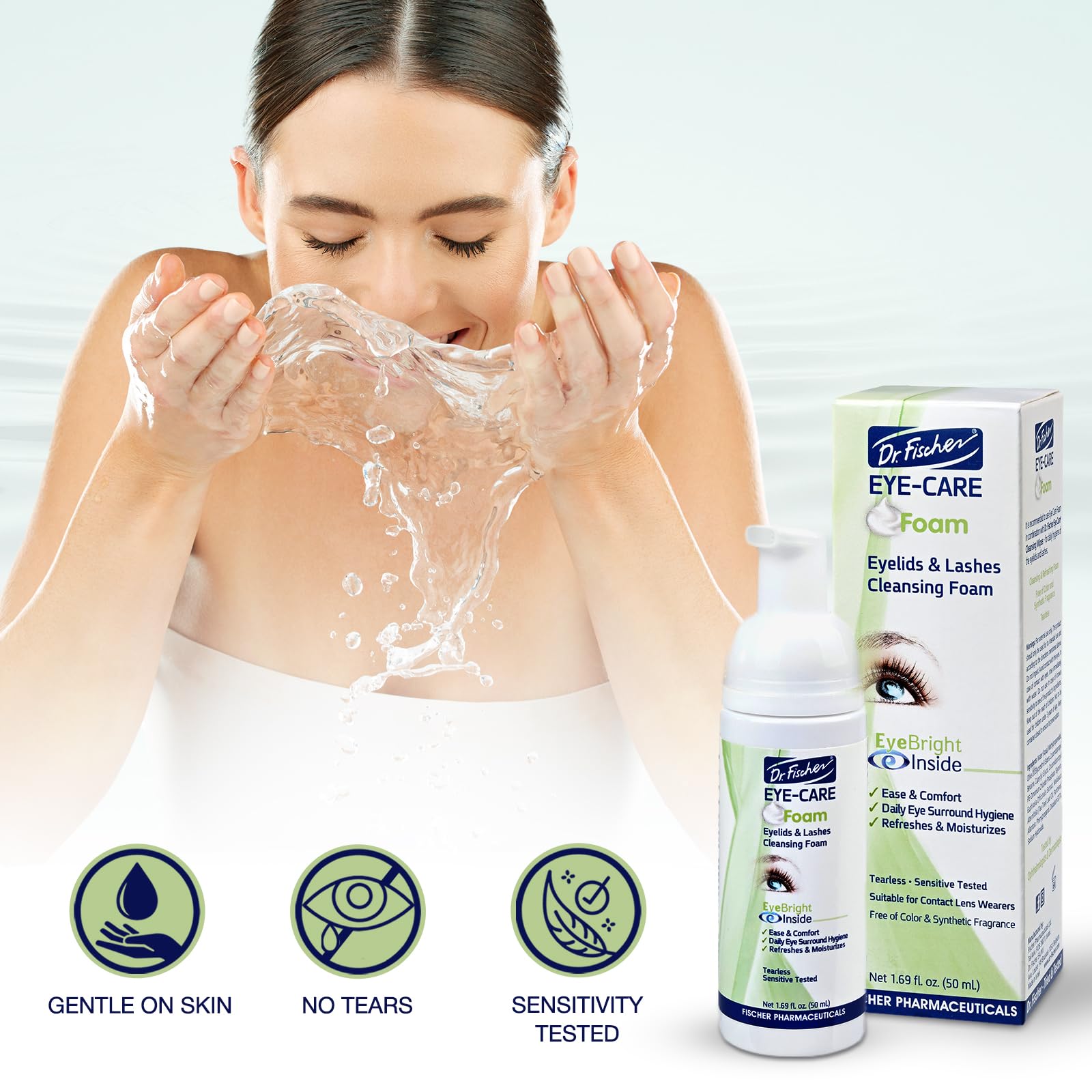 Dr. Fischer Tea Tree Oil Eyelid Cleanser – Gentle Tear-Free Eye Wash