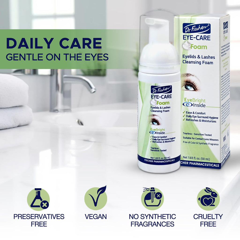 Dr. Fischer Tea Tree Oil Eyelid Cleanser – Gentle Tear-Free Eye Wash