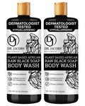 Dr Jacobs Naturals Authentic African Raw Black Soap 2PK – All-In-One Cleanser for Face, Body, Hair & Shaving | Shea Butter Moisturizing Formula