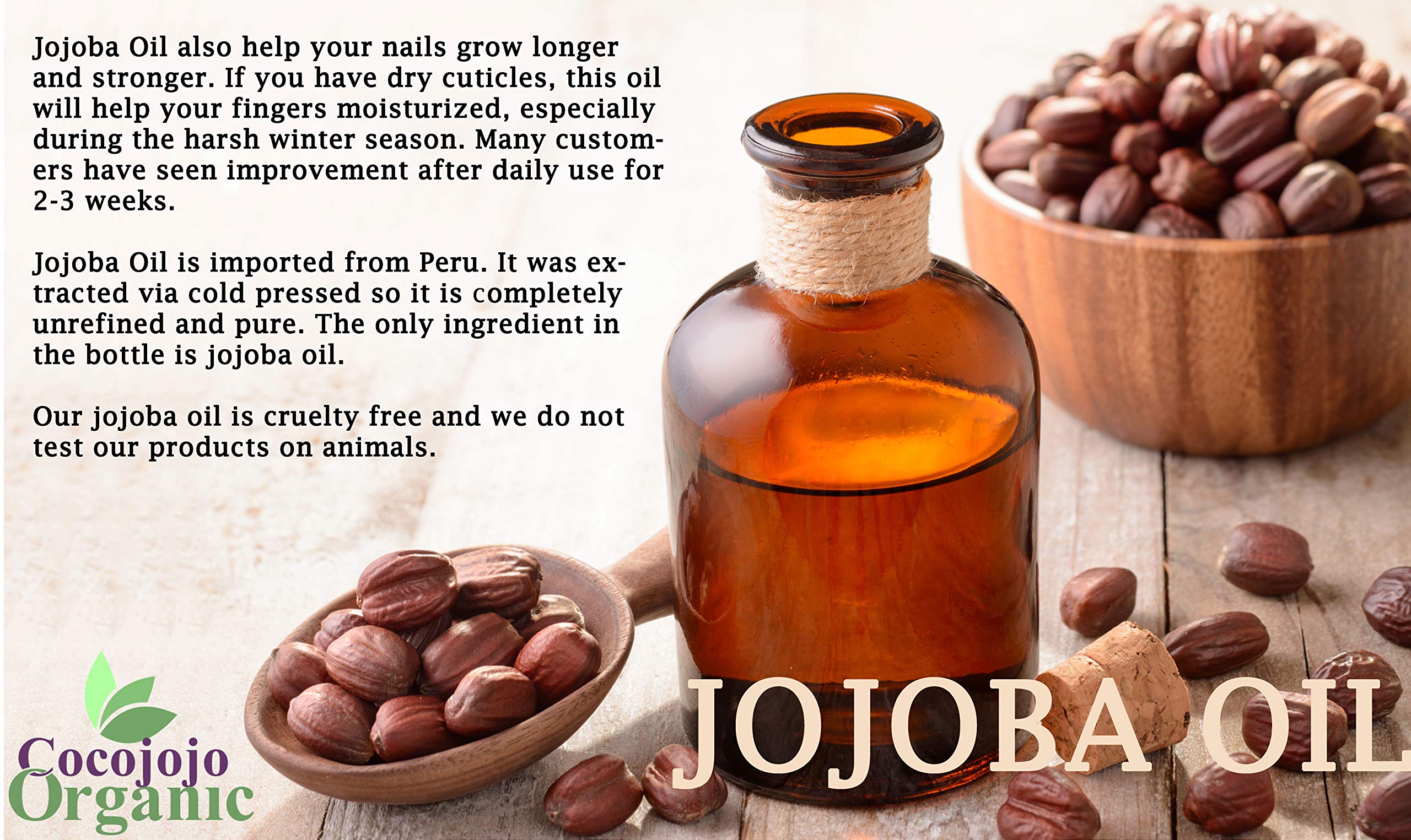 Dr Joe Lab Jojoba Oil 4 oz – Pure Cold-Pressed Jojoba for Hair, Skin & Nails