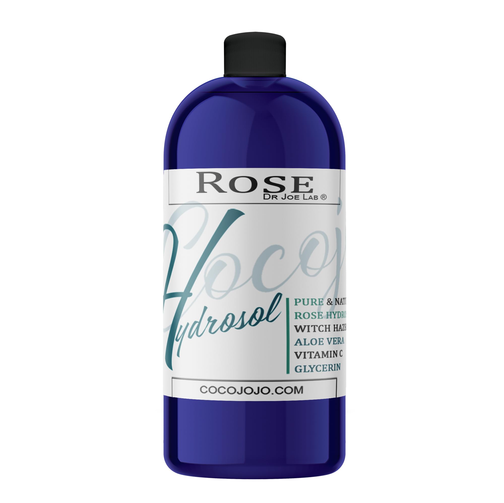 Dr Joe Lab Rose Water Hydrosol – Glycerin, Aloe Vera, Vitamin C & Witch Hazel (32 oz)