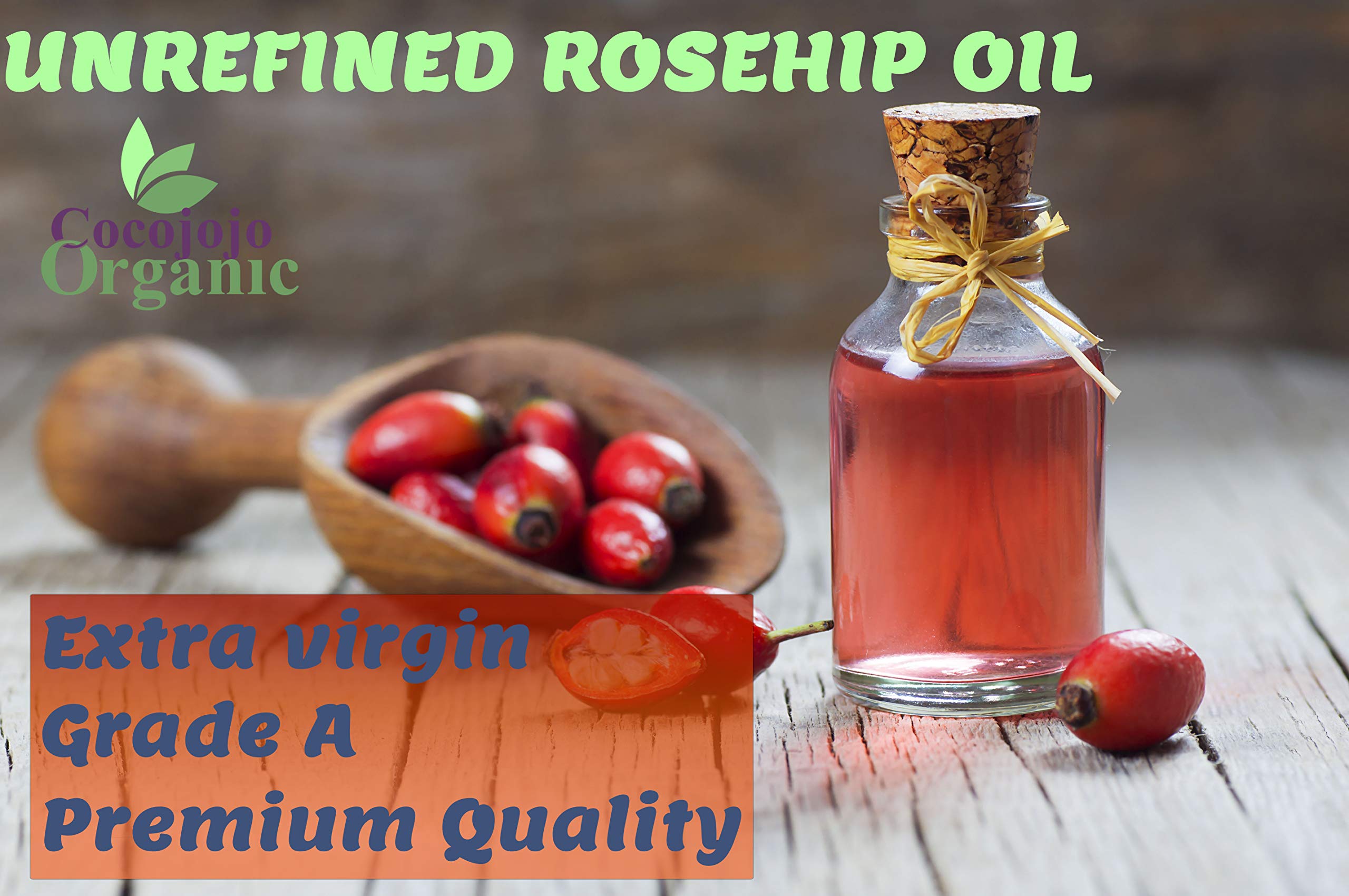 Dr Joe Lab Rosehip Oil – Pure Unrefined Cold-Pressed Rosehip Oil for Face, Hair, Skin & Nails (32 oz)