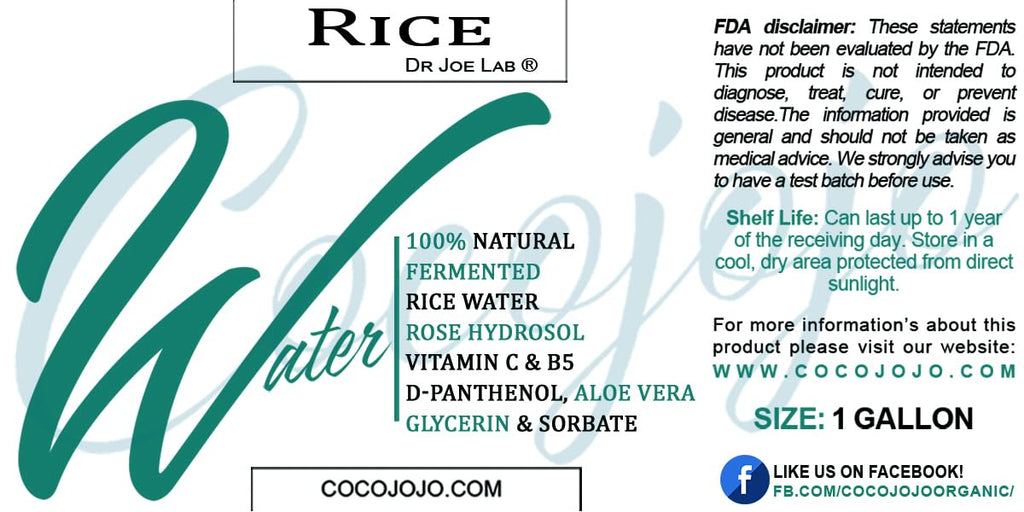 Dr Joe Lab Rice Water Growth Mix – Nourishing Toner with Rose Hydrosol & Aloe, Alcohol-Free Spray (128 oz) for Oily Skin