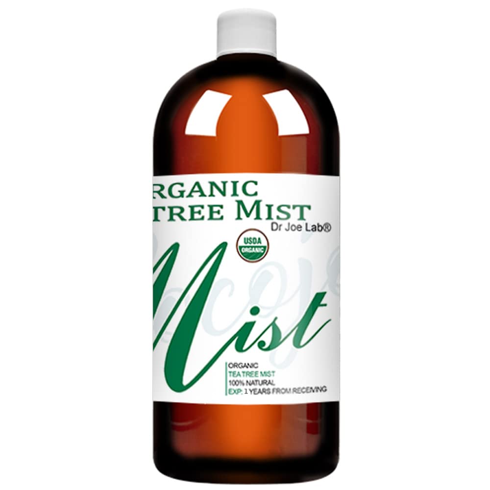 Dr Joe Lab Organic Tea Tree Mist – USDA Certified Face Spray for Sensitive & Dry Skin (32 oz)