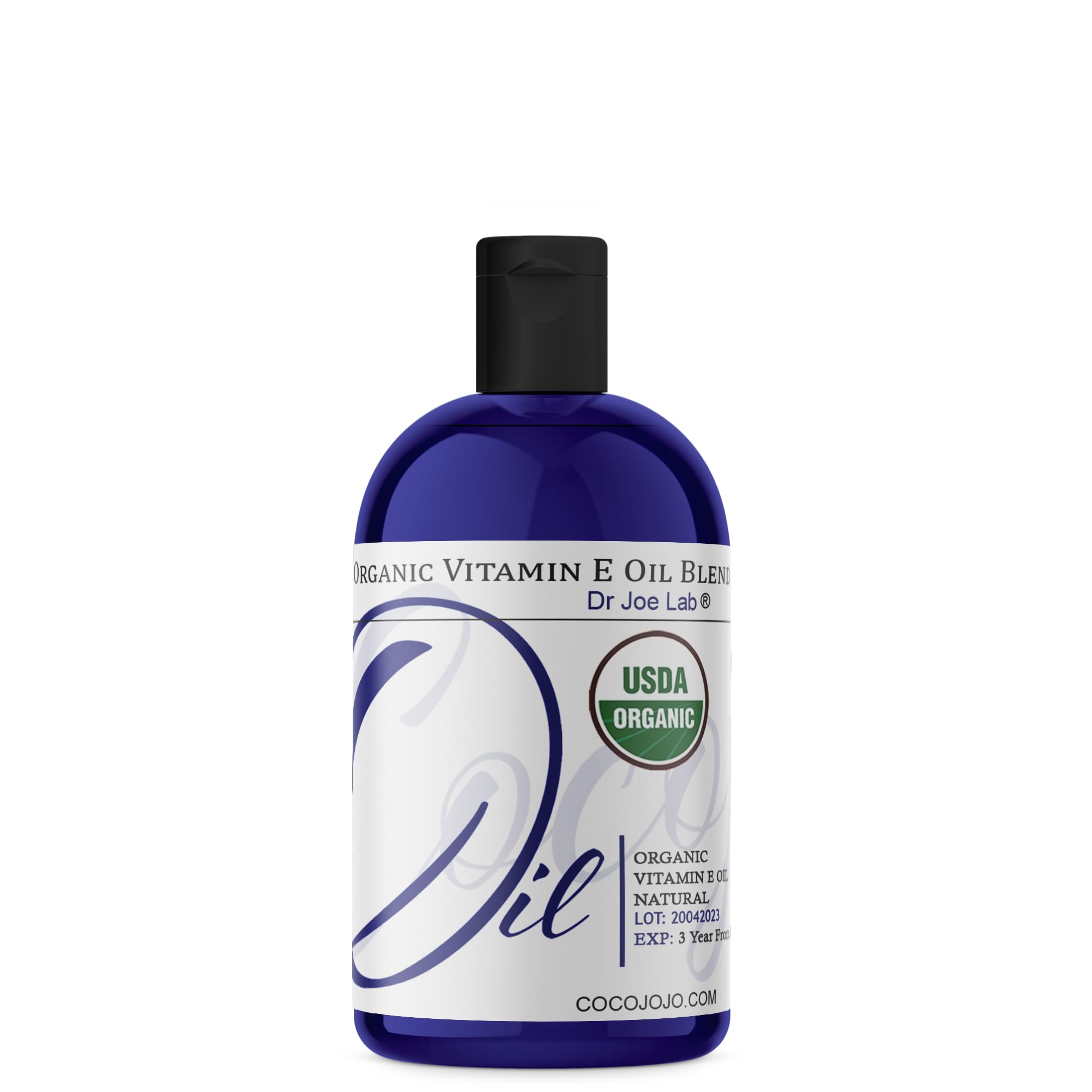 Dr Joe Lab Vitamin E Oil Organic – 100% Pure Moisturizer for Skin, Hair & Body (8 oz)