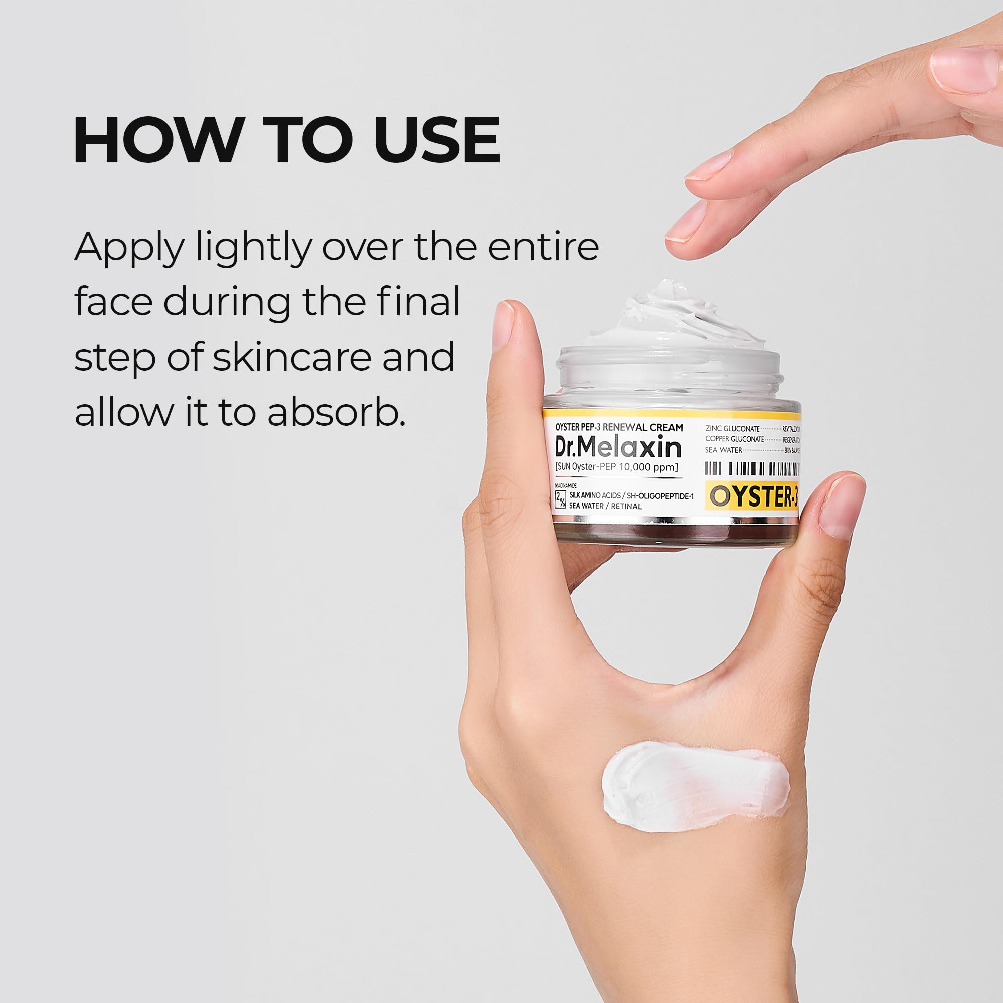 Dr.Melaxin Oyster Pep3 Renewal Cream | Daily Anti-Aging Moisturizer for Elasticity & Wrinkles - 50ml
