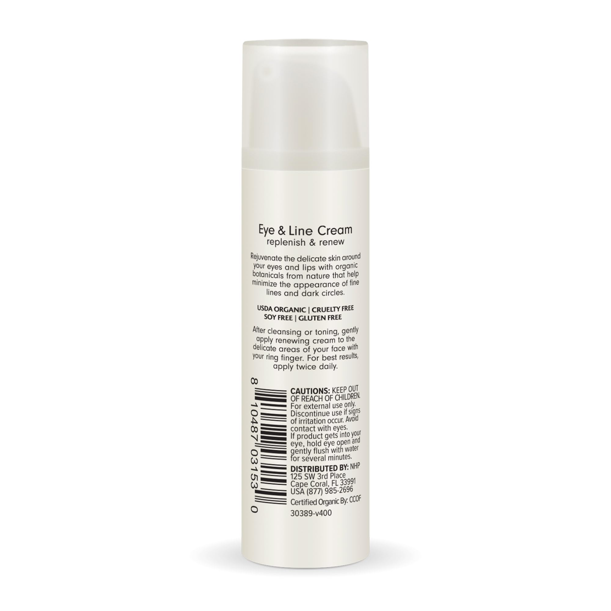 Dr. Mercola Ola Botanicals Organic Eye & Line Cream – 1 oz, USDA Organic