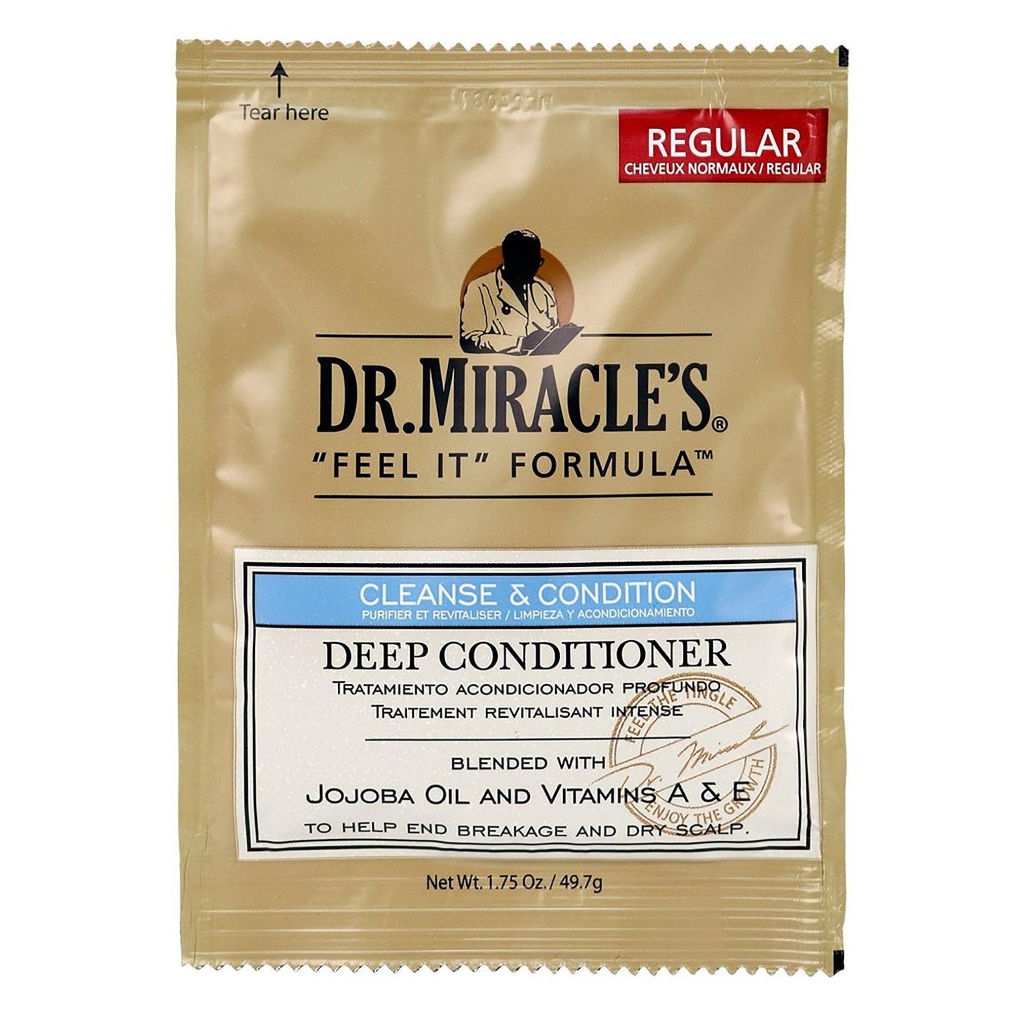 Dr. Miracle's Feel It Formula Deep Conditioning Treatment - Pack of 3, 1.75 oz Each