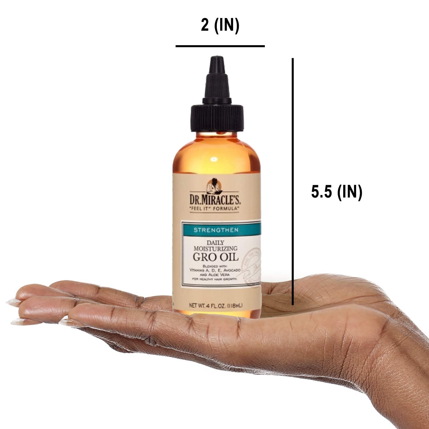 Dr. Miracle's Daily Moisturizing Gro Oil – Vitamins A D E, Avocado & Aloe | Hair Growth & Scalp Treatment (4 oz, Pack of 3)
