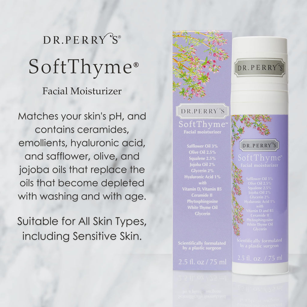 Dr. Perry's SoftThyme Facial Moisturizer with Ceramides & Natural Oils | 2.5 fl oz