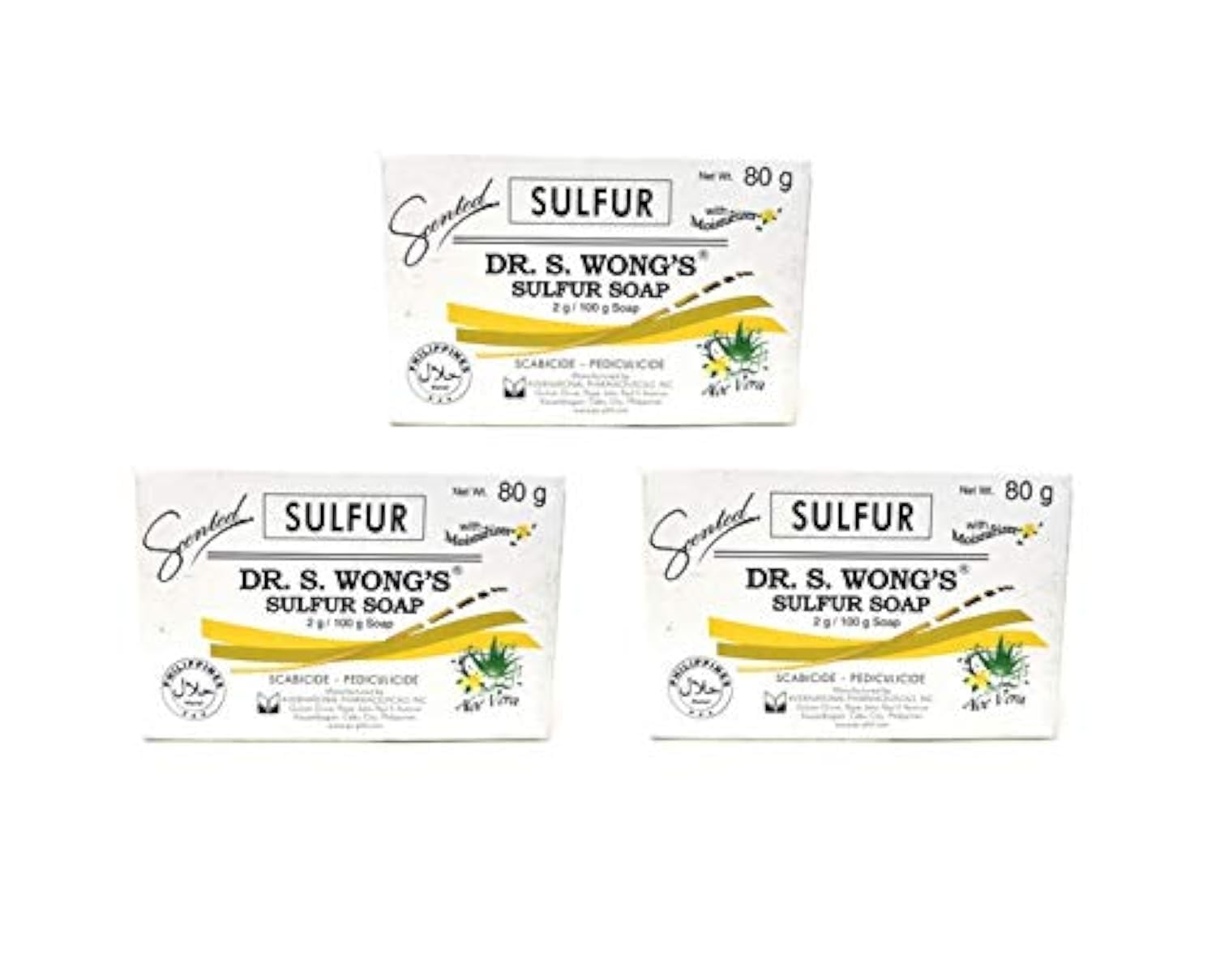 Dr. S. Wong Sulfur Soap – 3 Pack (Total 240 g) | Gentle Cleanse for All Skin Types