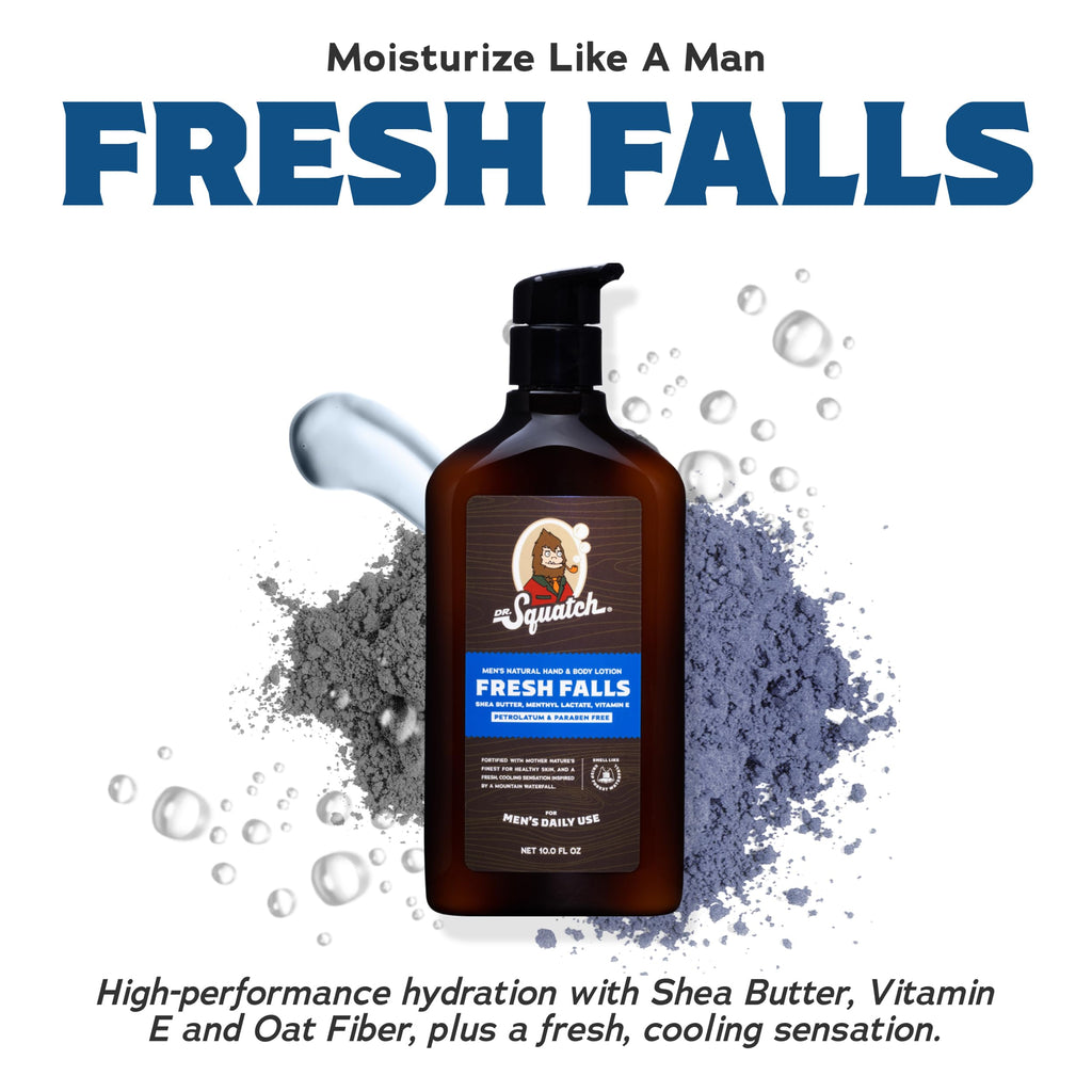 Dr. Squatch Natural Hand & Body Lotion for Men – 24-Hr Moisture, Shea Butter & Coconut Oil (2-Pack)