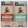 Dr. Squatch Invisible Glide Aluminum-Free Deodorant for Men – Wood Barrel Bourbon + Rainforest Rapids (2-Pack)