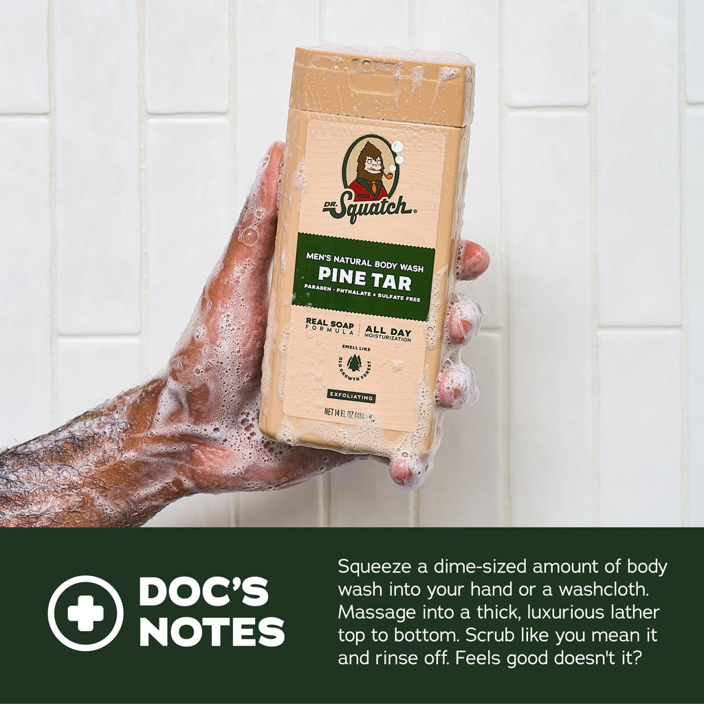 Dr. Squatch Mountain Meadow & Lumberjack Lodge Body Wash 14 oz 2-Pack – Real Soap, Natural Hydration