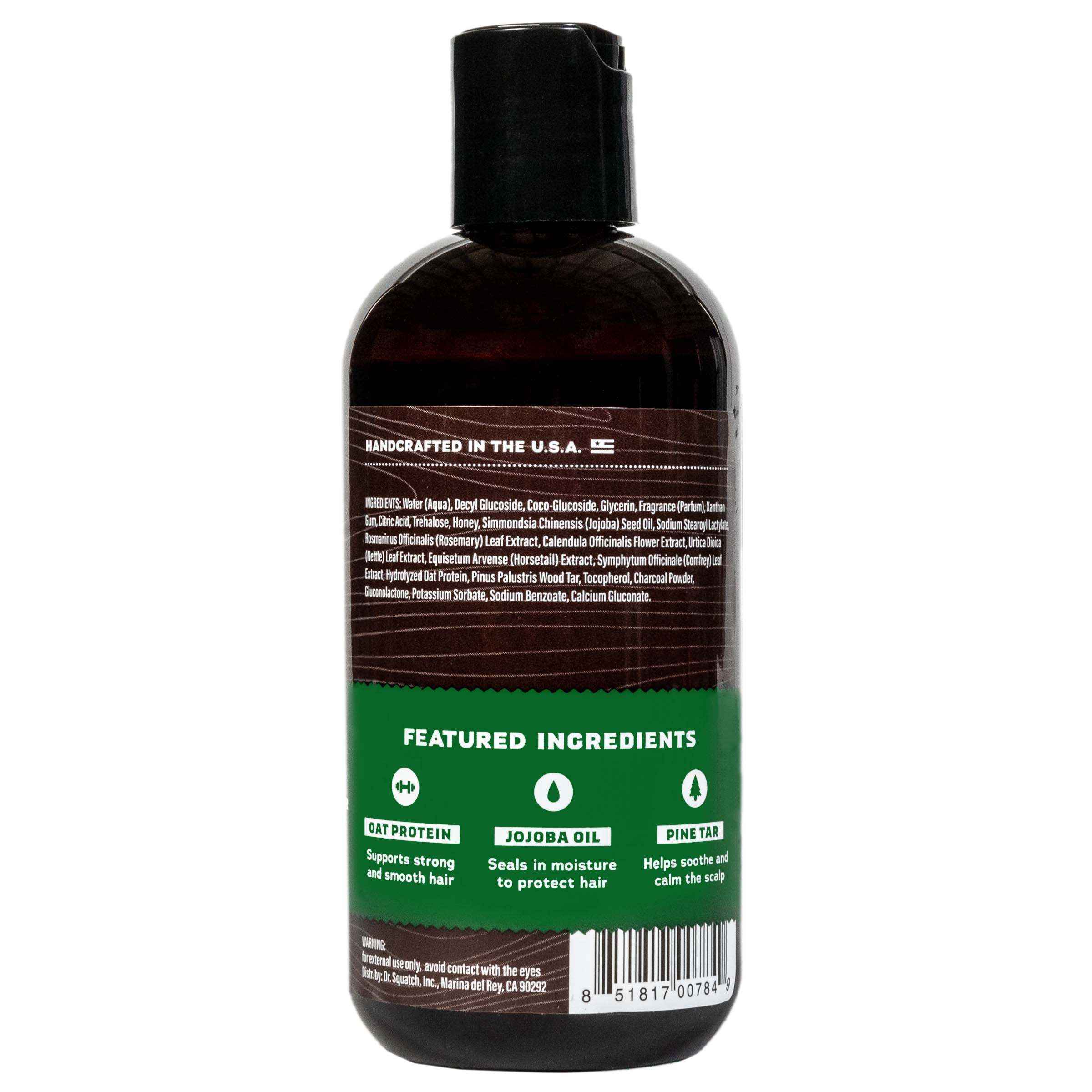 Dr. Squatch Pine Tar Shampoo – Rugged Pine Scent for Fresh, Clean Hair