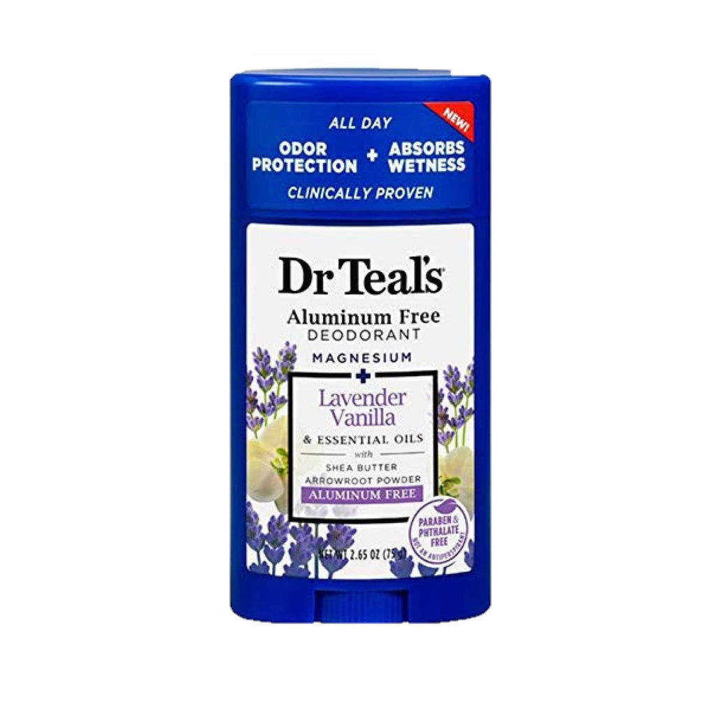Dr Teal's Deodorant Variety Gift Set (2 Pack) – Vanilla Lavender & Rose & Milk, 2.65 oz Each