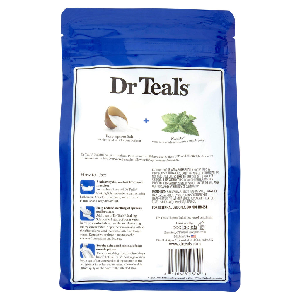 Dr Teal's Pure Epsom Salt Recovery Gift Set – Lavender & Pre/Post Workout (2x3lb) with Magnesium Sulfate & Menthol
