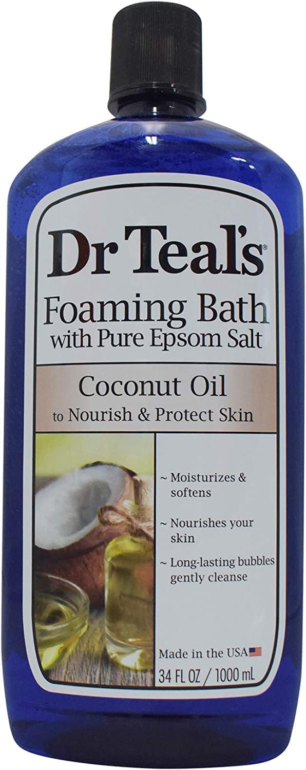 Dr Teal's Foaming Bath Variety Gift Set – Melatonin Sleep Bath & Coconut Oil (68 oz total)