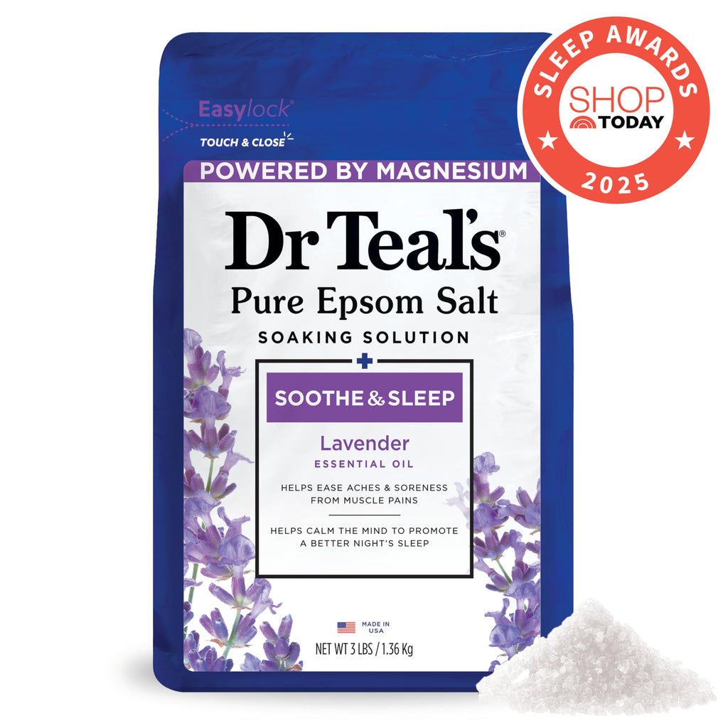 Dr Teal's Lavender Epsom Salt Soak & Foaming Bath Duo – Soothe & Sleep with Lavender