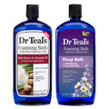 Dr Teal's Foaming Bath Gift Set – Shea Butter & Almond Oil + Melatonin Sleep Bath (2x34 oz)