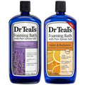 Dr Teal's Foaming Bath Variety Gift Set (2 x 34 oz) – Soothe & Sleep Lavender + Glow & Radiance Vitamin C & Citrus