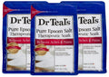 Dr Teal's Therapeutic Soak Gift Set (3-Pack, 6 lb Each) Unscented Epsom Salt for Aches & Recovery