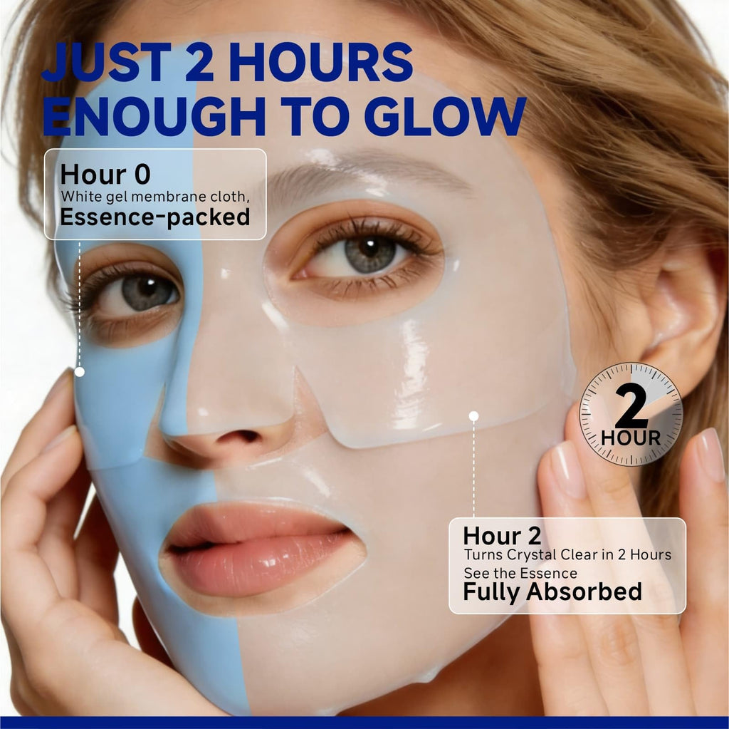Dr Vincent Deep Hydrating Overnight Collagen Hydrogel Mask — Soothing Facial with Centella, Hyaluronic Acid & Peptides