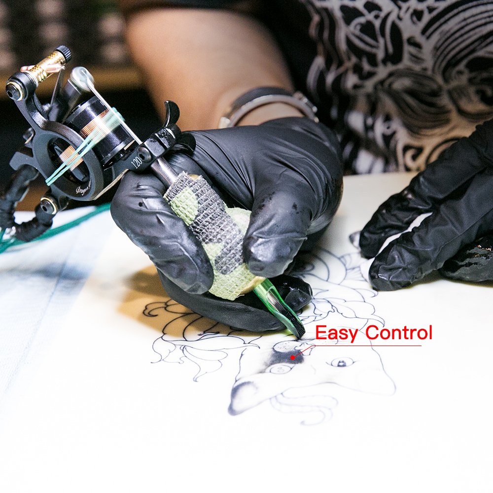 Dragonhawk Traditional Pro Complete Tattoo Kit – Dual Lining & Shading Machines, Power Supply, Needles & Grips for Beginners