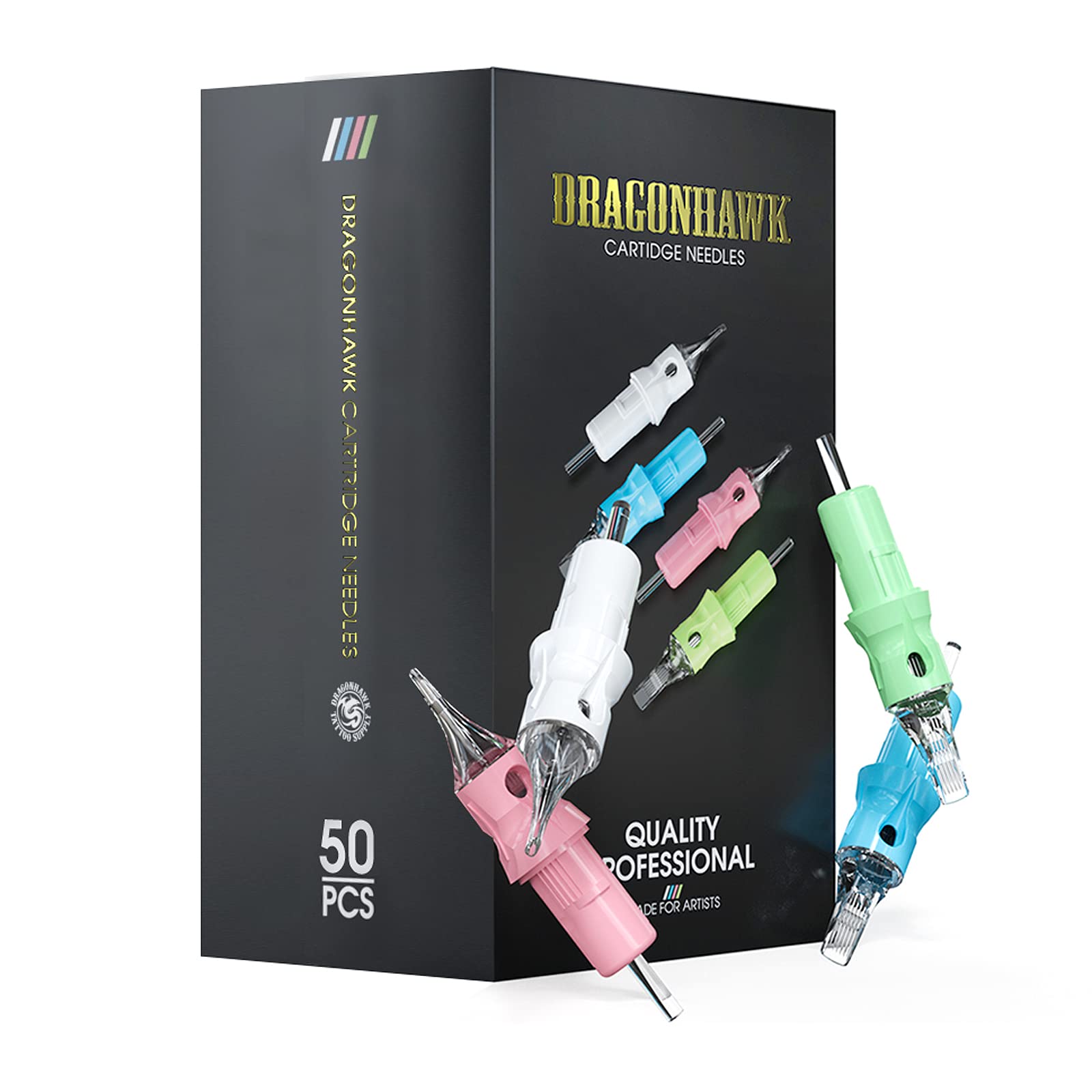 Dragonhawk Tattoo Cartridges by Dragonhawklabs – 50Pcs Mixed Sizes (1207RM–1215RM)