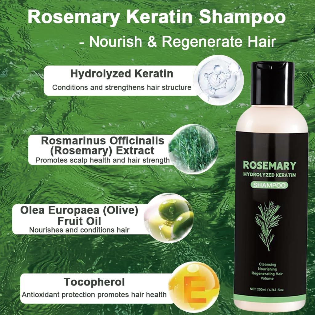 DreamCatching Rosemary Shampoo with Hydrolyzed Keratin – Nourish & Regenerate Hair