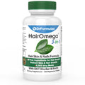 DrFormulas HairOmega 3-in-1 Hair Growth Vitamins with DHT Blocker | Biotin for Hair, Skin & Nails (120 Pills)