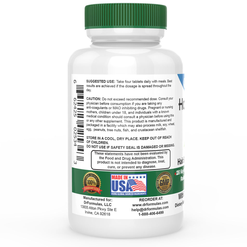 DrFormulas HairOmega 3-in-1 Hair Growth Vitamins with DHT Blocker | Biotin for Hair, Skin & Nails (120 Pills)