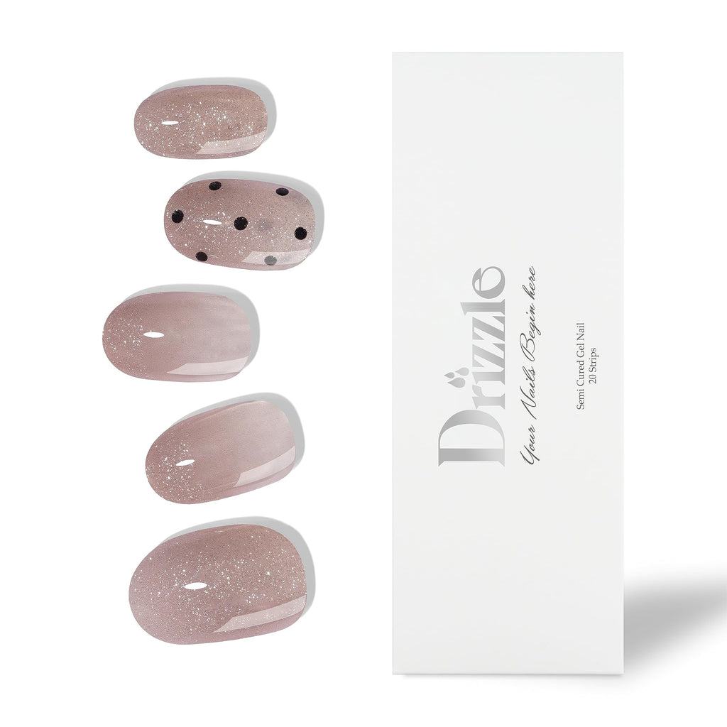Drizzle Semi Cured Gel Nail Strips – Real Gel Polish Art (Cha-Cha)