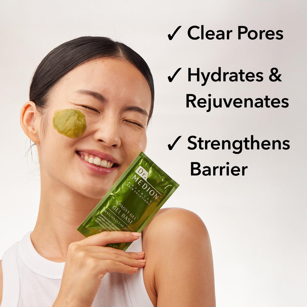 Dr. MEDION Spaoxy Gel Mask Matcha Clear Plus CO2 – Two-Unit Set