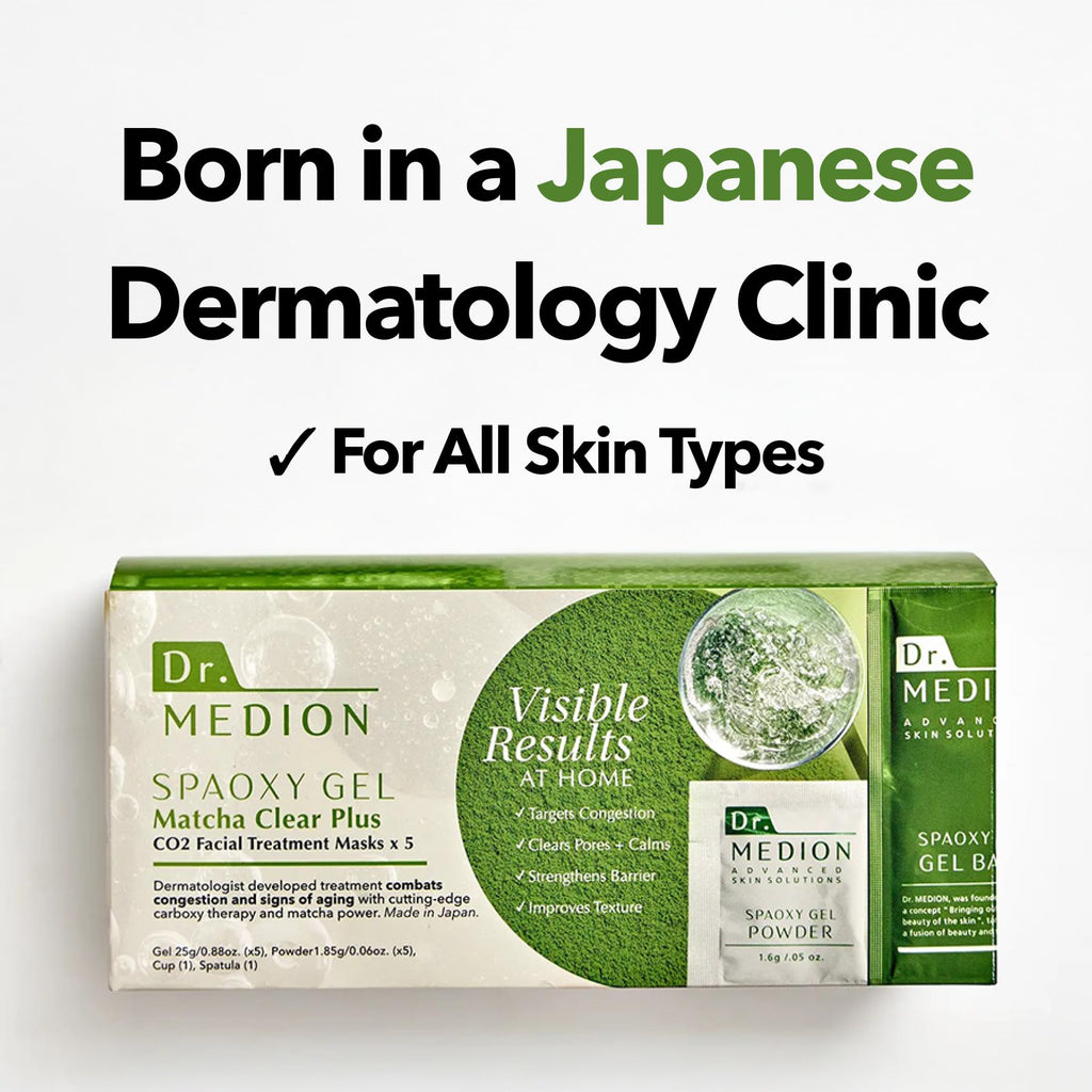 Dr. MEDION Spaoxy Gel Mask Matcha Clear Plus CO2 – Two-Unit Set