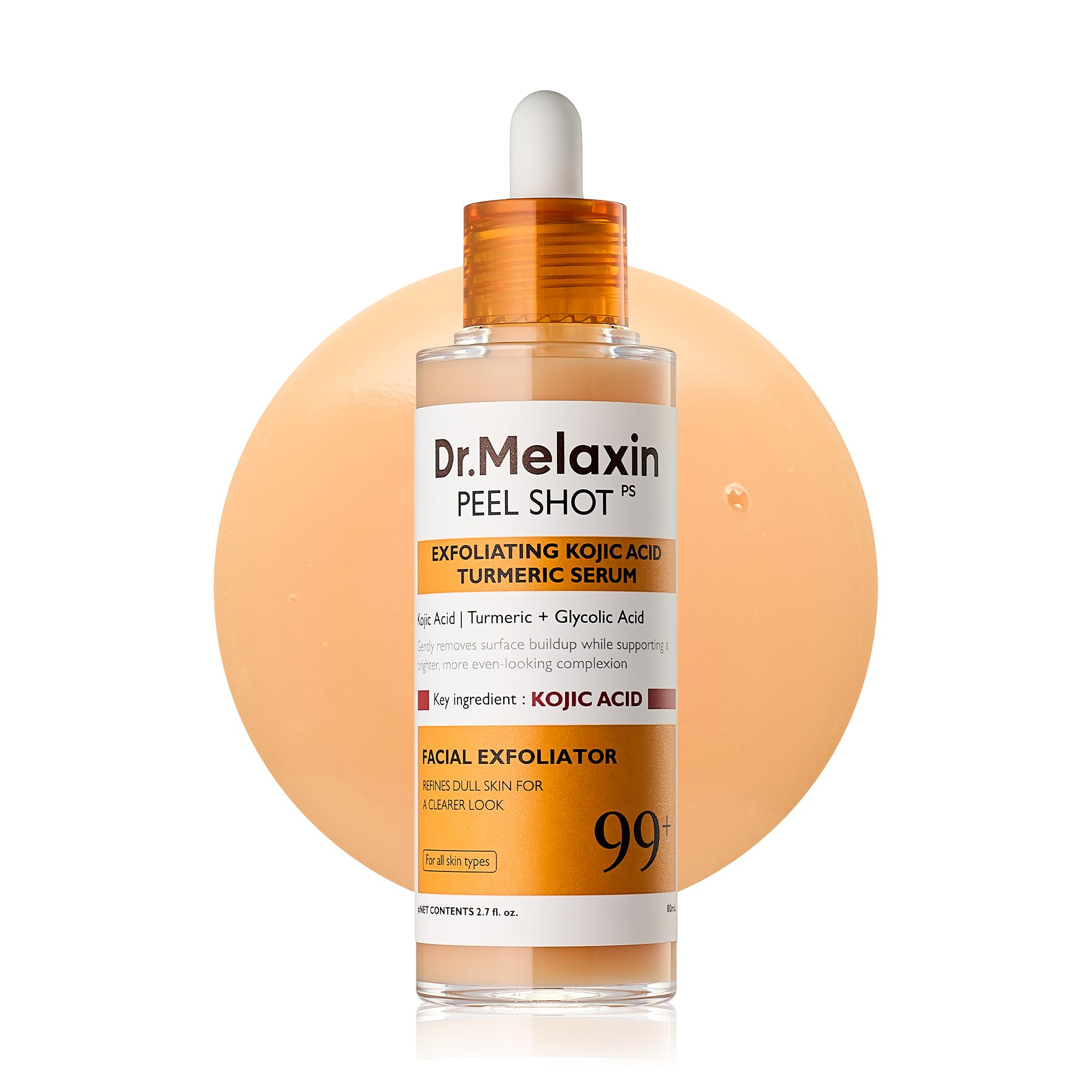Dr.Melaxin Peel Shot Kojic Acid Turmeric Serum 80ml | Dark Spot Care & Exfoliation