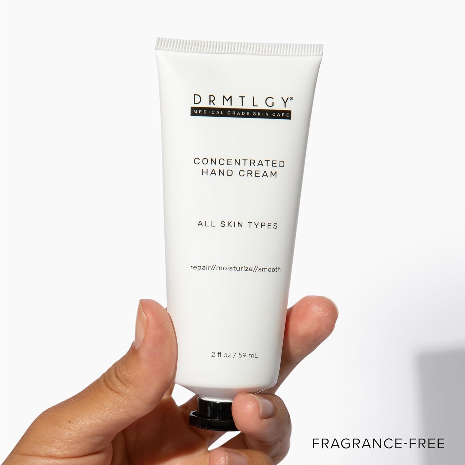 DRMTLGY Hand Cream for Dry, Cracked Hands – Fragrance Free Hydrating Lotion