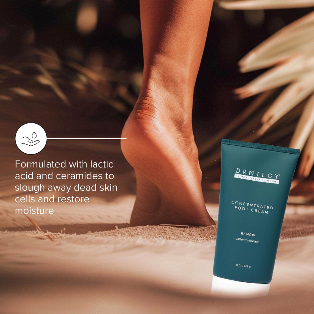 DRMTLGY Concentrated Foot Cream for Dry Cracked Heels | Heel & Foot Lotion