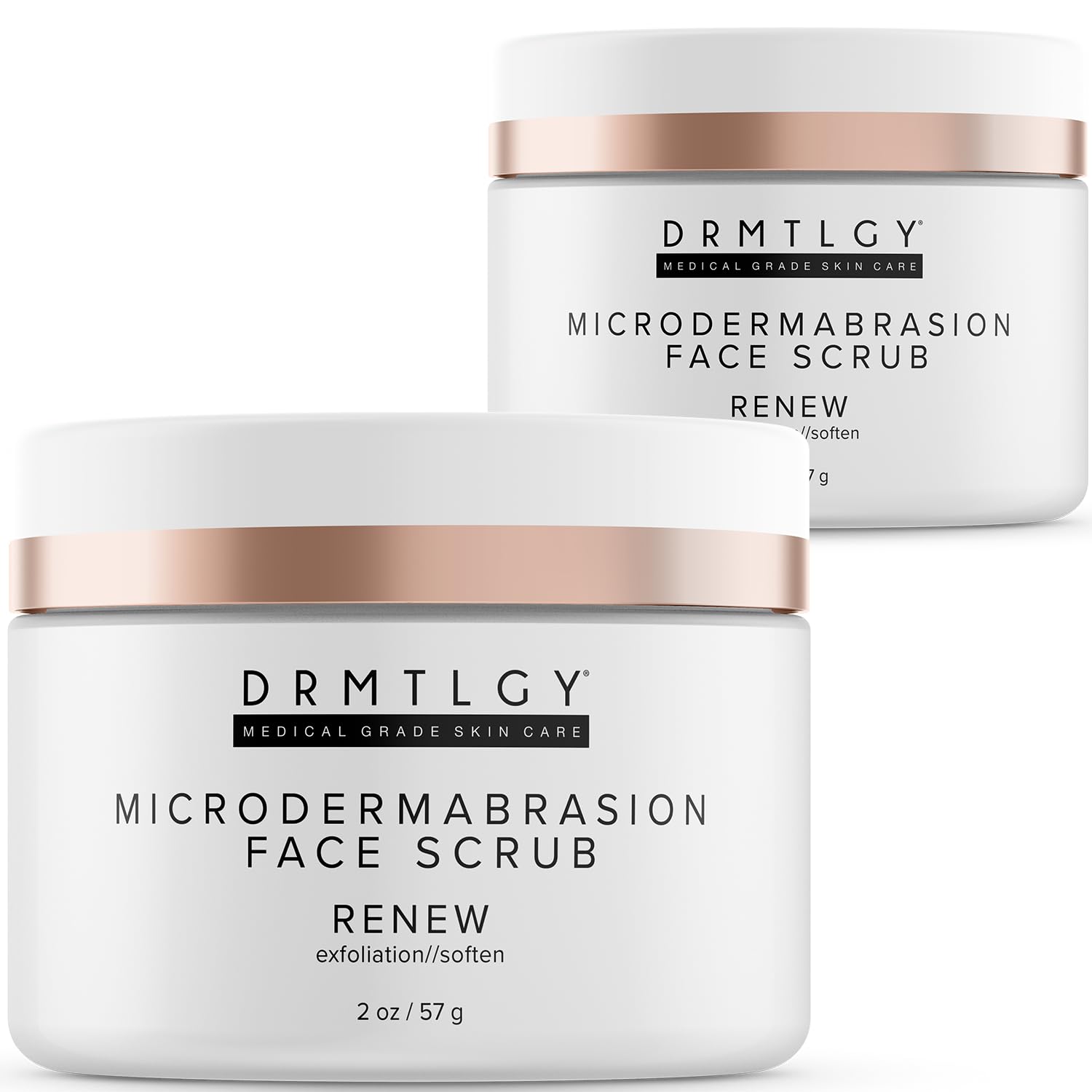 DRMTLGY Microdermabrasion Scrub & Mask – Gentle Exfoliation, Smoother Skin (2 oz x 2)