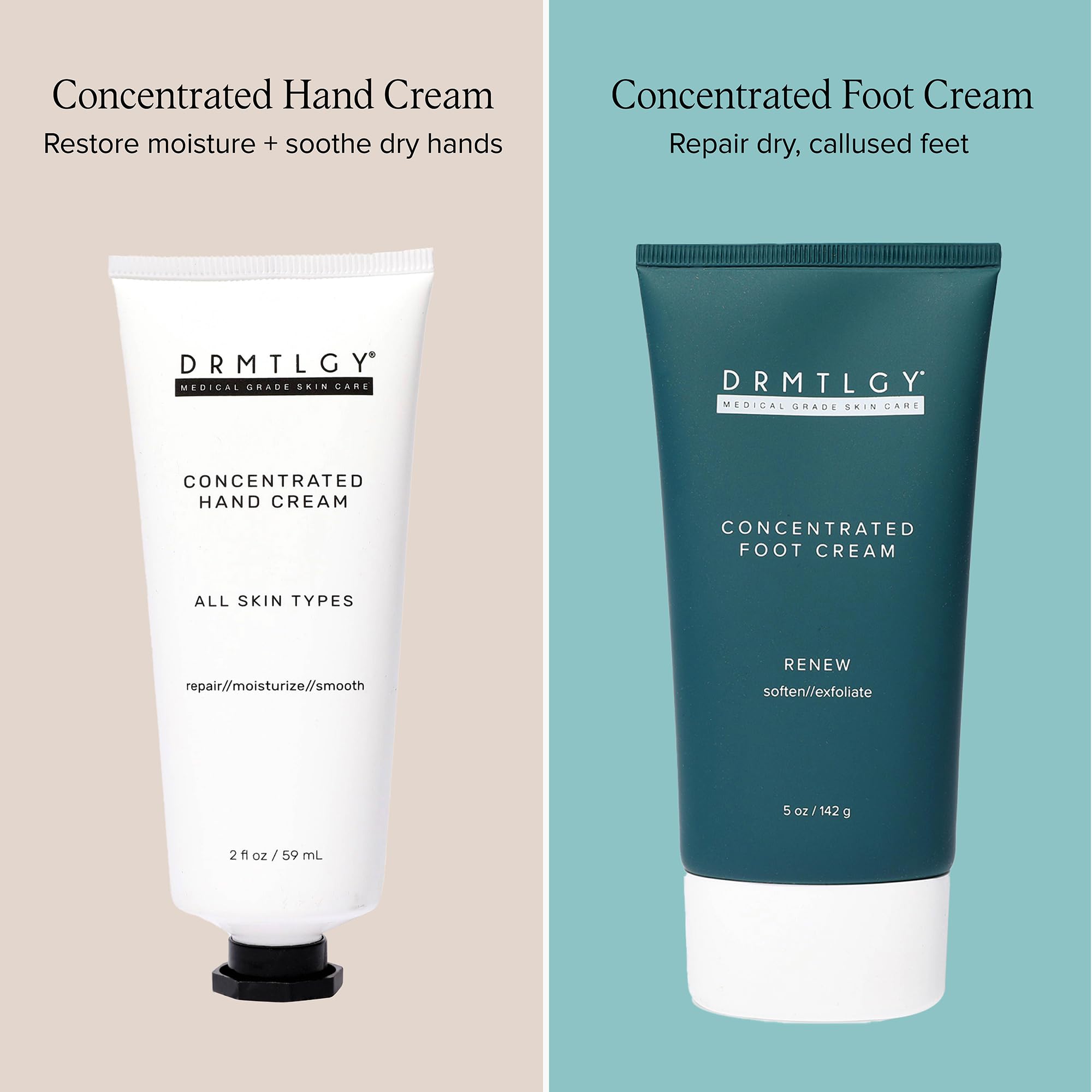 DRMTLGY Concentrated Foot Cream for Dry Cracked Heels | Heel & Foot Lotion