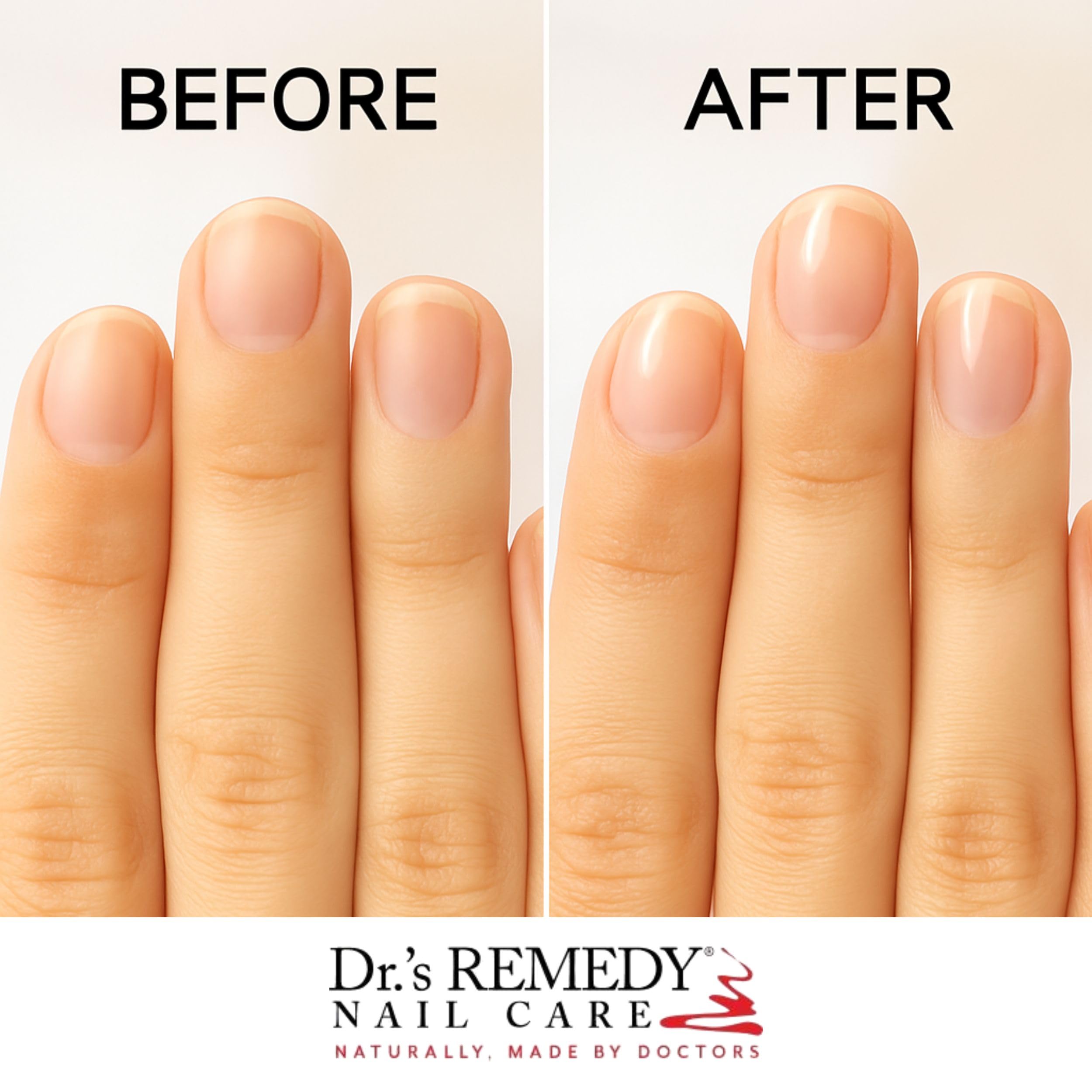 Dr.'s Remedy Enriched Nail Polish Clarity Coral with Base Coat | Quick-Dry, Long-Wear