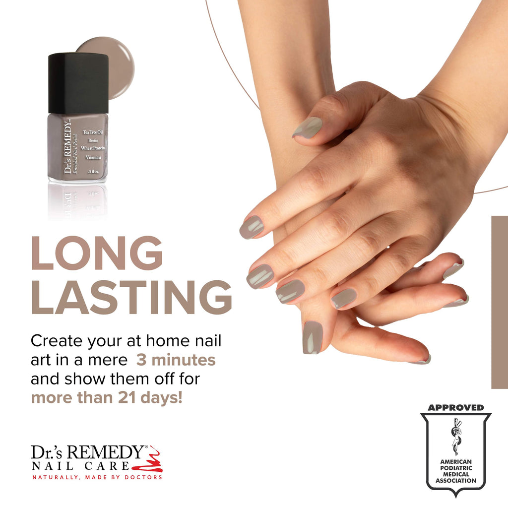 Dr.'s Remedy Enriched Nail Polish -Cozy Cafe | Doctor Formulated, Non-Toxic & Vegan