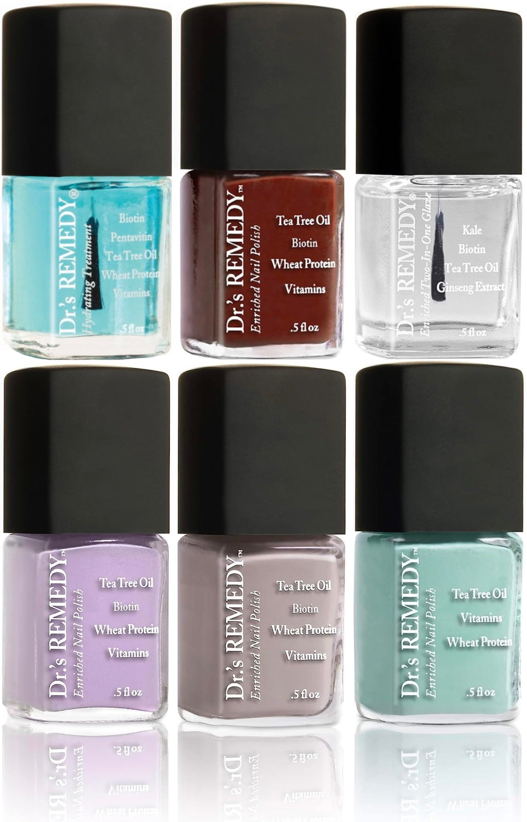 Dr.'s Remedy Enriched Nail Polish Kit – SATISFYING STOCK-UP Collection (Set of 6)