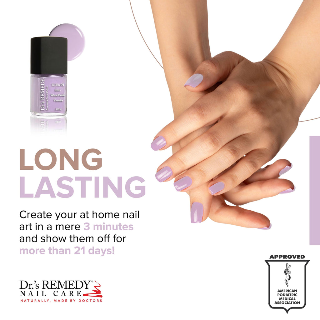 Dr.'s Remedy Enriched Nail Polish Lilac – Doctor-Formulated, 24-Free, Non-Toxic