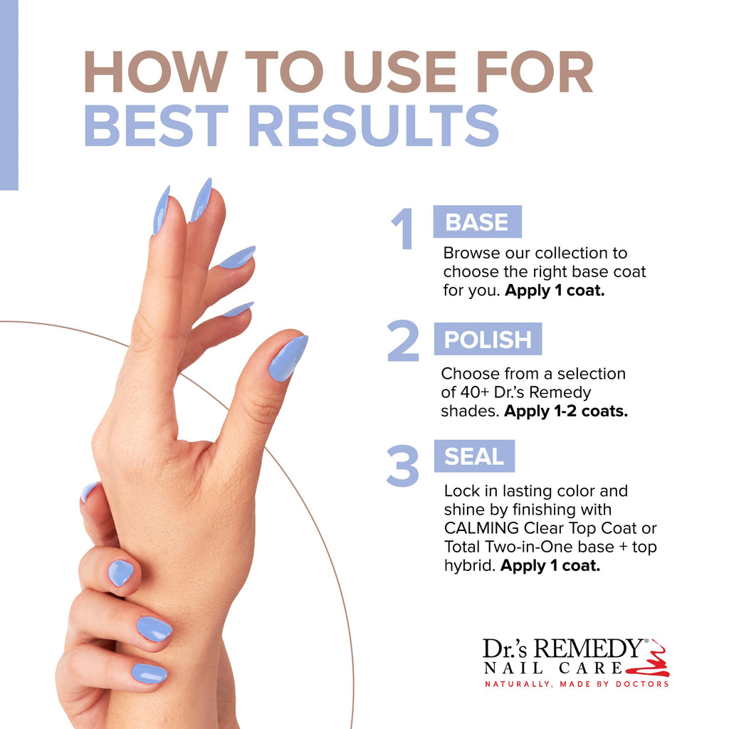 Dr.'s Remedy Enriched Nail Polish – Non-Toxic, All Natural, 24-Free, Periwinkle