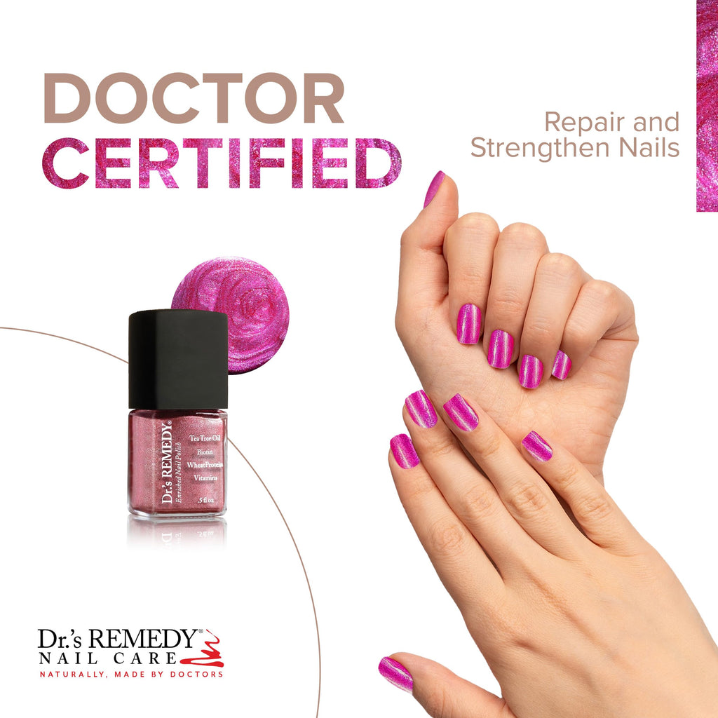 Dr.’s Remedy Enriched Nail Polish – Reflective Rose, 24-Free, Non-Toxic, All-Natural, Doctor Formulated