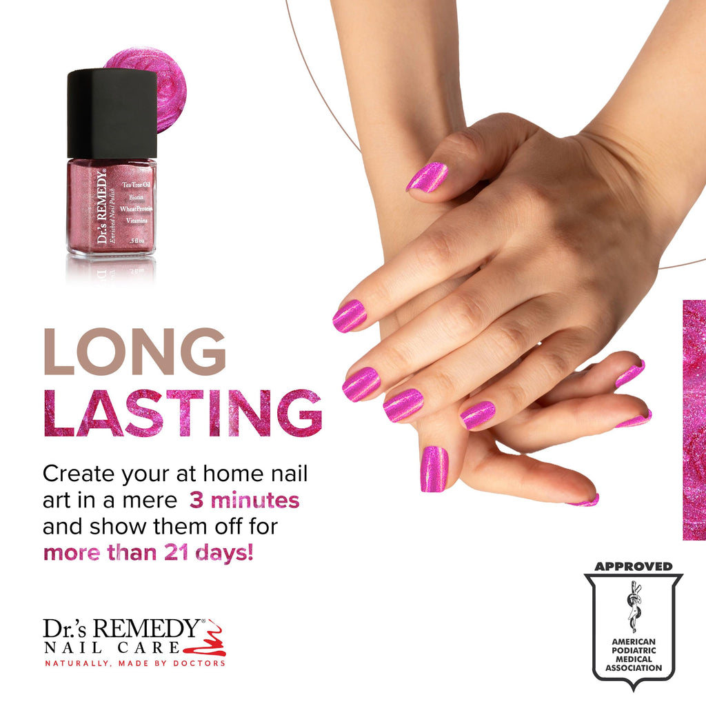 Dr.’s Remedy Enriched Nail Polish – Reflective Rose, 24-Free, Non-Toxic, All-Natural, Doctor Formulated