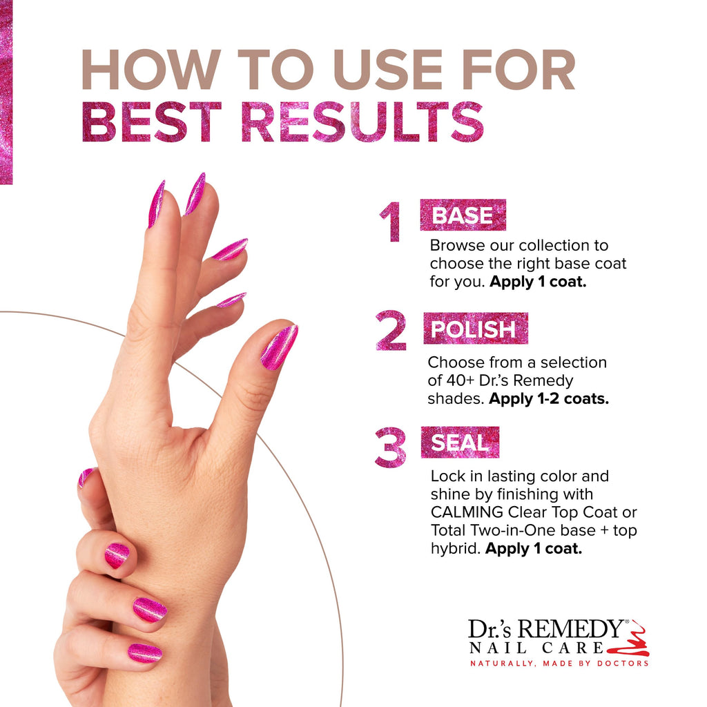 Dr.’s Remedy Enriched Nail Polish – Reflective Rose, 24-Free, Non-Toxic, All-Natural, Doctor Formulated